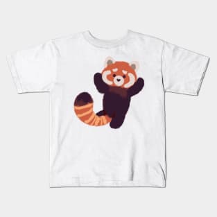 Cute red panda standing Kids T-Shirt